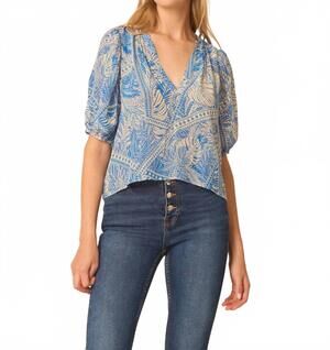 NEW GILNER FARRAR women's callie blouse in yucatán print